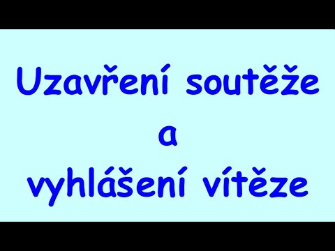 Vyhlášení vítěze soutěže