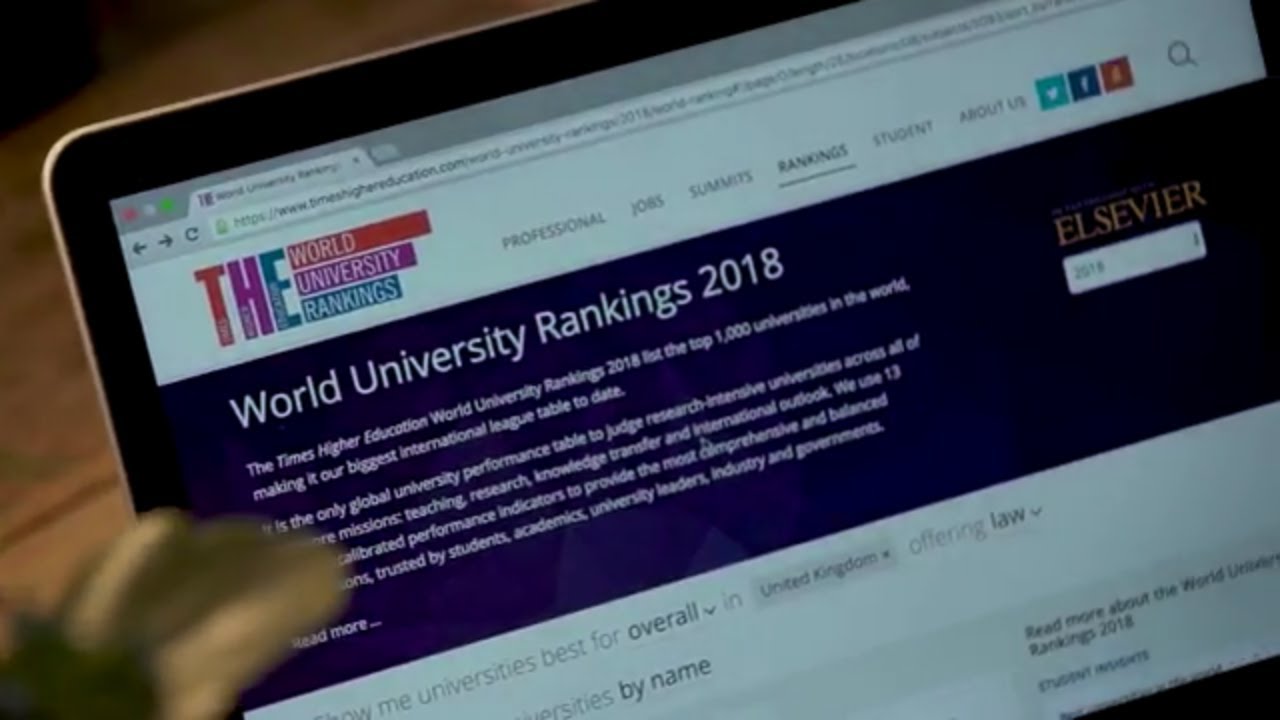 Times Higher Education, World University Rankings with Elsevier's Scopus