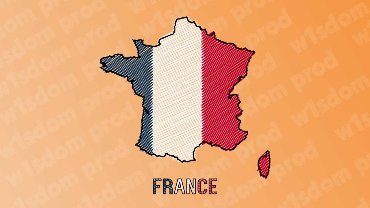 Hand-Drawn France Map Animation