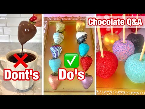 TIPS FOR PERFECT DIPPED CHOCOLATE COVERED STRAWBERRIES | How to make Glitter Strawberries and Apples