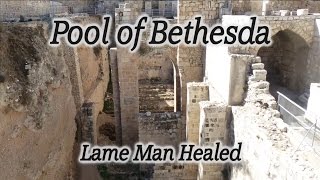 Video: Lame man healed (Pool of Bethesda) - HolyLandSite