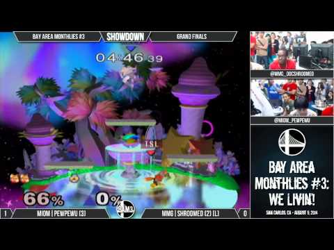 Bay Area Monthlies #3 - Grand Finals - MIOM|PewPewU (Fox) vs MMG|Shroomed (Sheik)