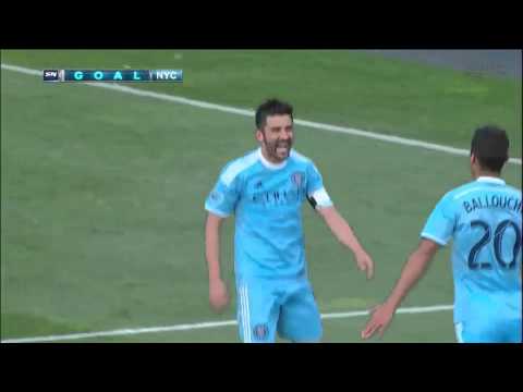 GOAL: David Villa completes a great team goal to double the NYCFC lead