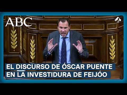 Óscar Puente, en la investidura de FEIJÓO: «Ni es usted presidente ni es usted de fiar»