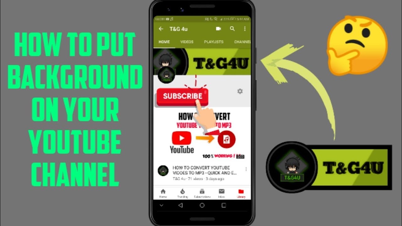 How do you put a background image on your YouTube channel? Tipseri