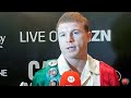 CANELO ALVAREZ IMMEDIATELY AFTER YILDIRIM WEIGH IN  "I HOPE ITS A HARD FIGHT; HES A STRONG GUY!"