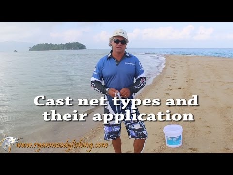 Types of cast net and applications for catching bait