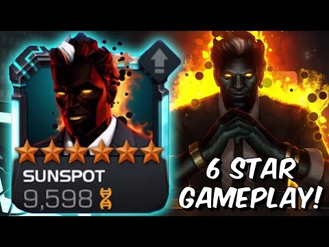 6 Star Sunspot Level Up & Variant Gameplay! - God Tier Burst - Marvel Contest of Champions