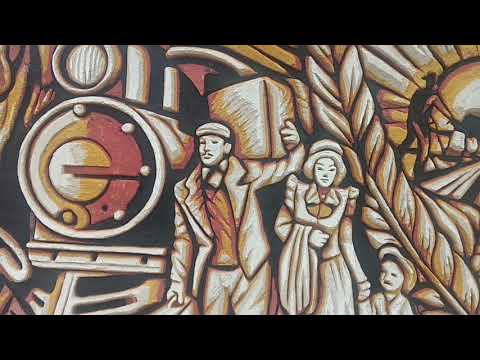 Mural esgrafiado . Quebracho herrado . Córdoba Argentina