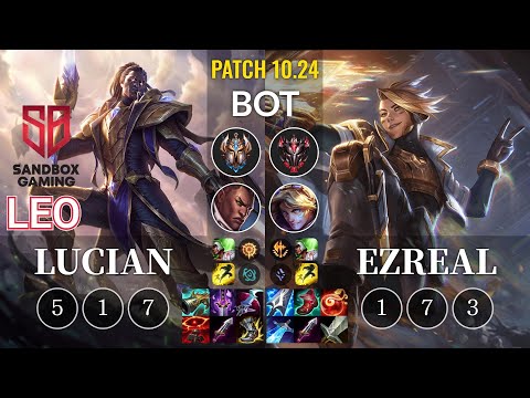SB Leo Lucian vs Ezreal Bot - KR Patch 10.24