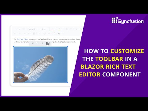 How to Customize the Toolbar in a Blazor Rich Text Editor Component