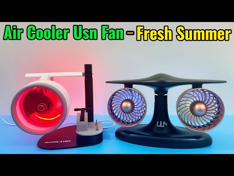 Mini Air Conditioner Fan -Aircraft Engine Cooler Fan USB, Spray Humidifier Water | Unboxing & Review