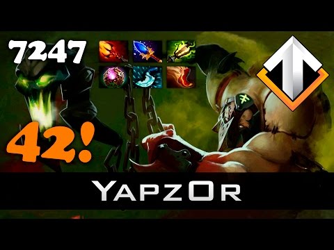 YapzOr Pudge Epic 42 kills - 7247 MMR Dota 2
