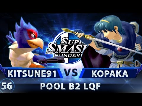 SSS 56 - Kitsune91 (Falco) vs. Kopaka (Marth) - SSBM Pool B2 LQF - Smash Melee