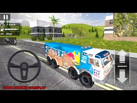 Truck Simulator 4x4 Offroad - 8 Wheeler Red Bull Truck Unlocked Android GamePlay FHD