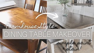 Farmhouse Dining Room Table Makeover/Farmhouse Kitchen Table Makeover