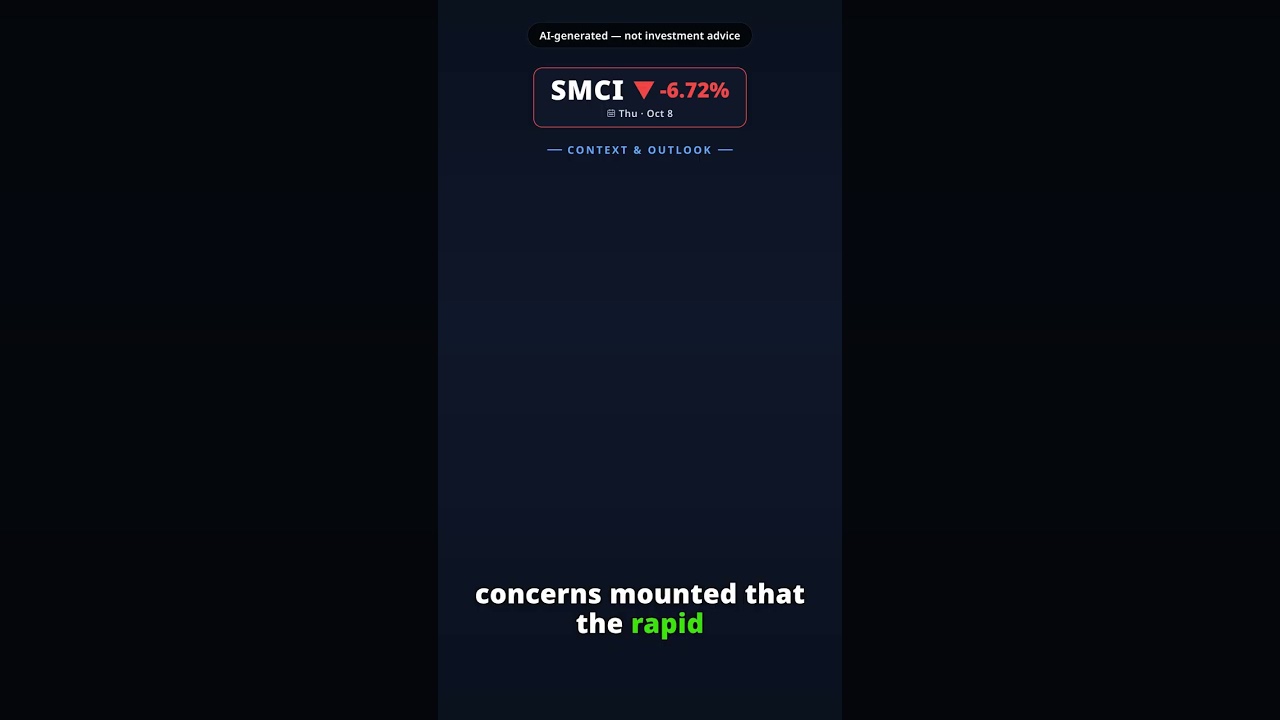 Why Is Supermicro Stock Falling Today? SMCI -6.72% (Oct 8)