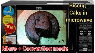 chocolate biscuit cake in microwave|How to bake cake in ifb microwave convection mode|