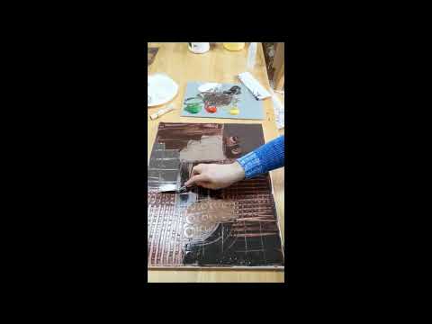 Milk chocolate - an abstract painting in the making