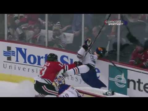 Dan Carcillo destroys Tom Gilbert and himself | 01/02/2012 [HD]