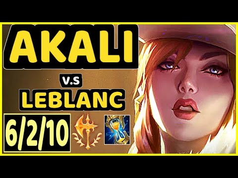 BACA (AKALI) vs LEBLANC - 6/2/10 KDA MID CHALLENGER GAMEPLAY - EUW
