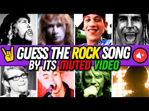 Guess the ROCK song by its MUTED Music Video 🤘🎸 | Music Quiz