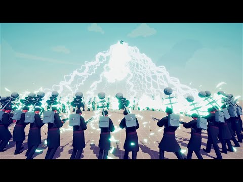 100x TESLA GUN vs STRONG UNIT | Totally Accurate Battle Simulator TABS #58