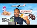 I Was HANGRY On A Plane Shake Shack S French Onion Soup Burger Krispy Kreme Taco Bell