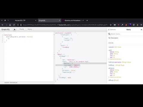 Graphql API Hacker101 CTF