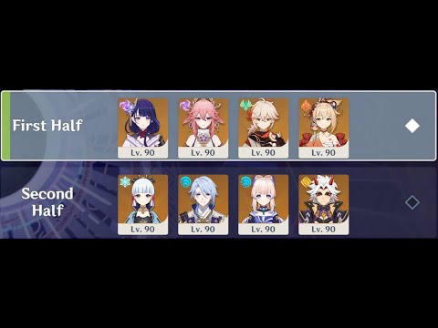 3.2 Spiral Abyss, Inazuma 5★ Team - (Floor 12, 9★)