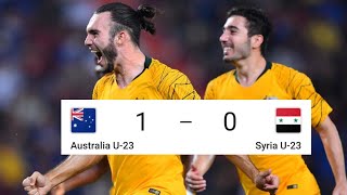 U23 AFC 2020 quarter final | Australia(Olyroos)vs Syria Highlights and Goals