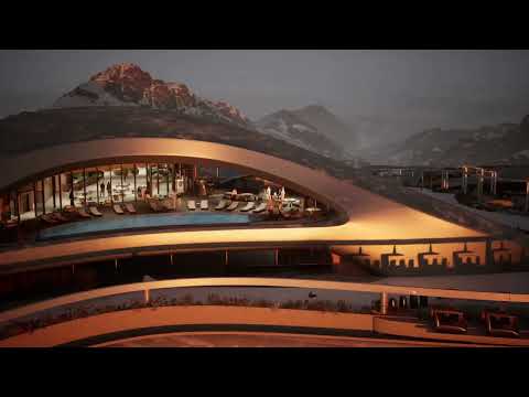 Life above the clouds. Ski Village. Trojena