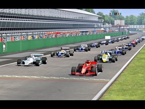 Ferrari F1 2018 vs All Williams F1 Cars - Monza