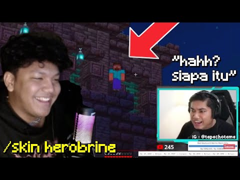 Gw Prank Jadi Herobrine Pas TEMEN GW LIVESTREAM DI BRUTAL HARDCORE ... (NGAKAK BANGET INI)