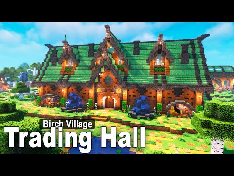 Stevler - Minecraft: How to build a TRADING HALL | Village Tutorial