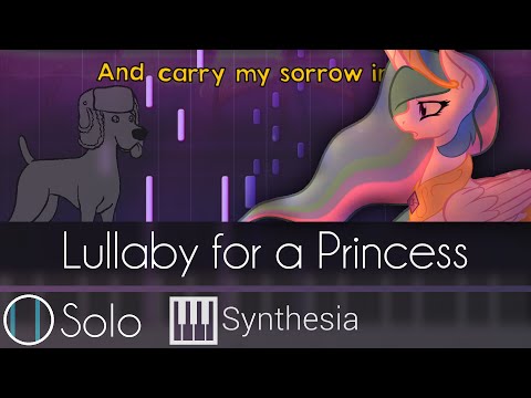 Lullaby for a Princess - |SOLO PIANO TUTORIAL w/ LYRICS| - Ponyphonic -- Synthesia HD