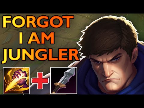 GAREN JUNGLE, BUT I FORGOT TO BUY JUNGLE ITEM AND STILL CARRIED THE GAME