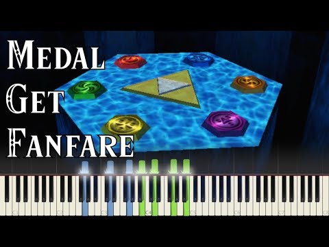 The Legend of Zelda: Ocarina of Time - Medal Get Fanfare - Piano (Synthesia)