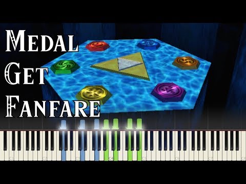 The Legend of Zelda: Ocarina of Time - Medal Get Fanfare - Piano (Synthesia) Video