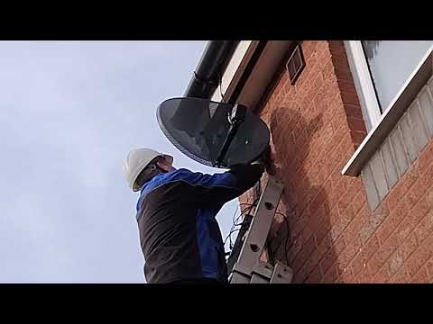 Satellite dish installation in Flint