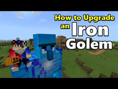How to Upgrade an Iron Golem in Minecraft Pocket Edition (Alex's Guardian Addon)