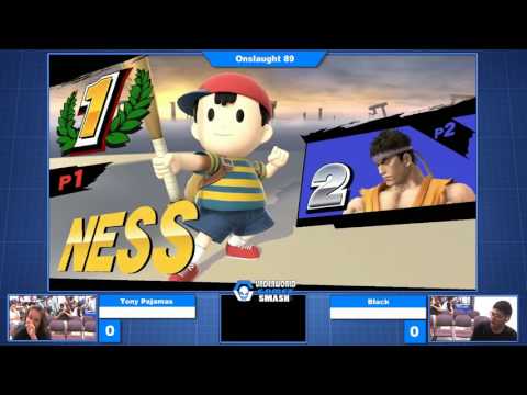 Onslaught 89 - Winner's Round 2: GH|Tony Pajamas (Ness) vs Black (Ryu)