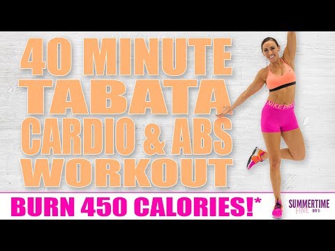 40 Minute Tabata CARDIO AND ABS Workout 🔥Burn 450 Calories!* 🔥Sydney Cummings