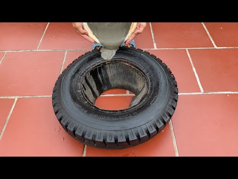 WOW - AMAZING - Cement and tires car - simple and creative ideas from recycled items/ beautiful easy