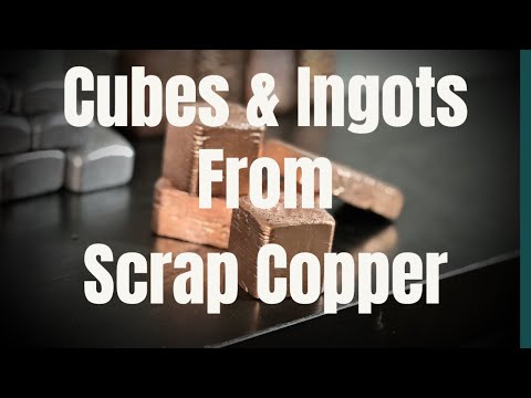 Copper Cubes from Scrap Wire and Pipes - ASMR Metal Melting - Trash to Treasure