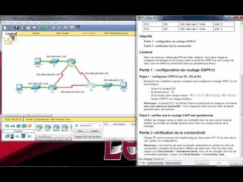 8.3.3.5 Packet Tracer - Configuring Basic OSPFv3 in a Single Area