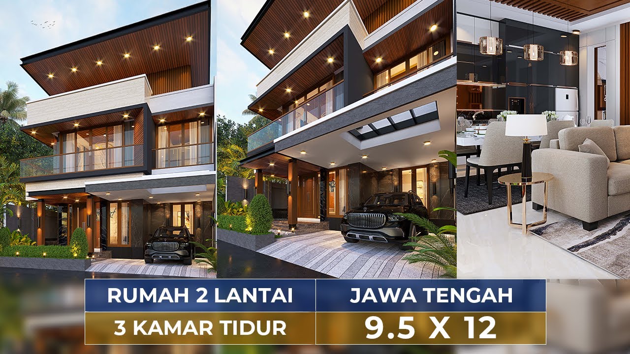 Video 3D Desain Rumah Modern 2 Lantai Bapak DVN 1412 - Jawa Tengah