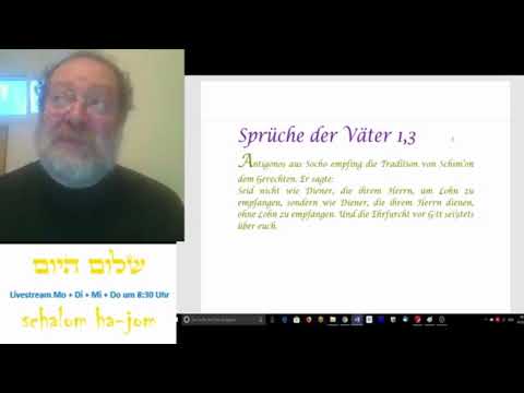 die Ehrfurcht sei über Euch ... Sprüche der Väter - Schalom HaJom 182