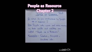 #economics #class 9th, chapter- 2 #people as resource #questions 1 to 5 #peopleasresource #2024