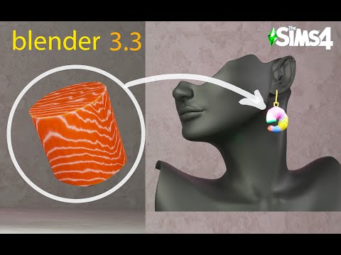 Sims 4 Earrings Shrimps🍤 | Speed SIMPLE Meshing Blender | | Создаю сережки для симс 4 НЕ! туториал